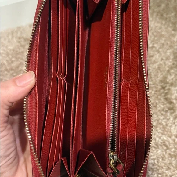 Prada red Saffiano Leather Wallet - Picture 9 of 13